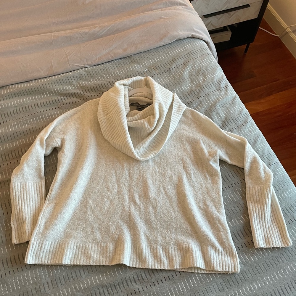 French Connection White Cowl Neck Sweater